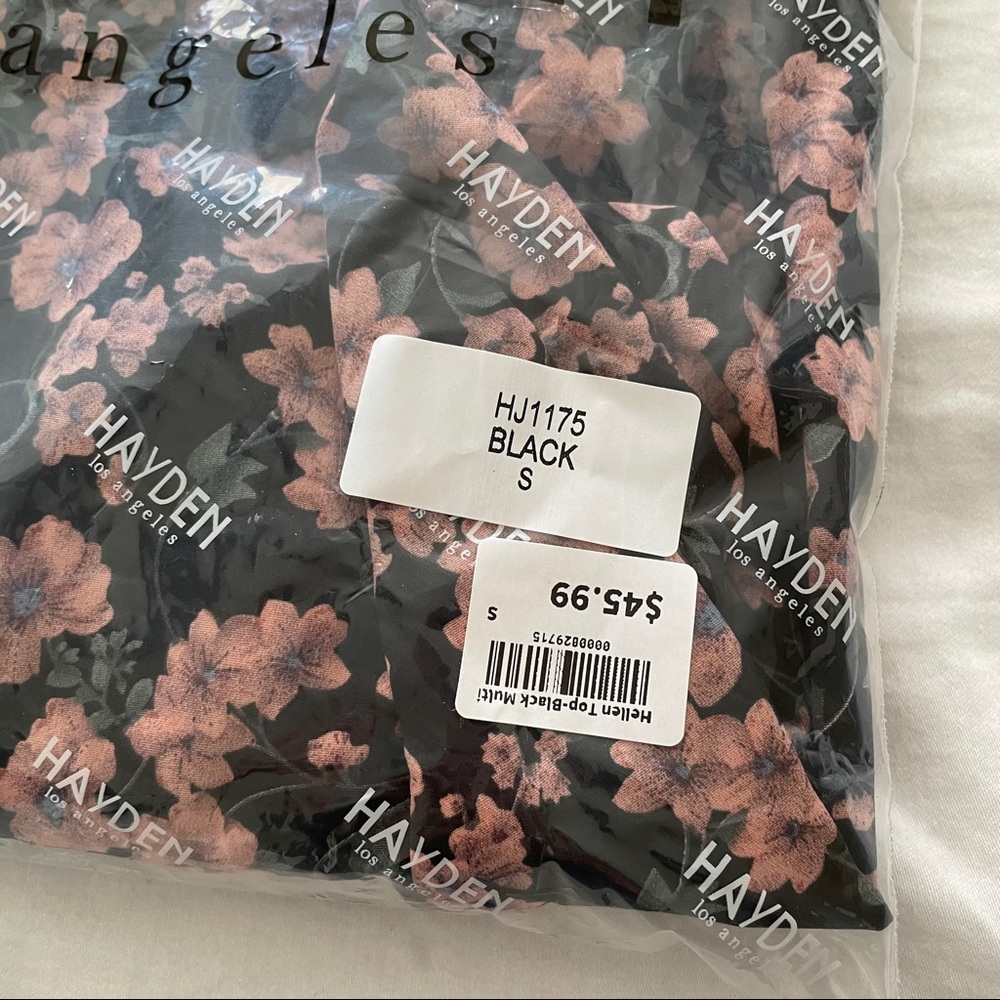 Smocked neck floral long sleeve top - Picture 7 of 15